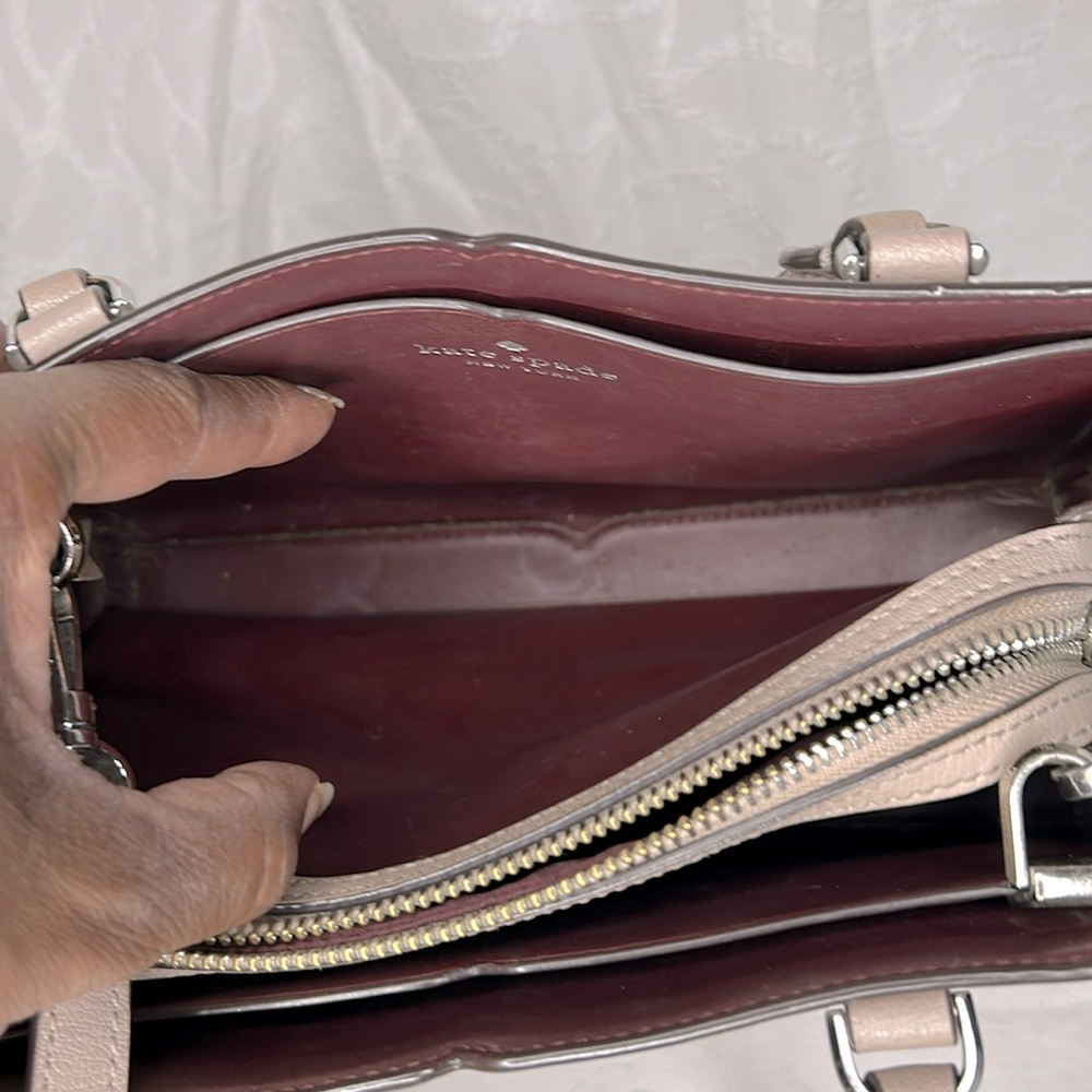 KATE SPADE NY blush pale pink medium satchel with 3 sections Detach straps. - Picture 15 of 16